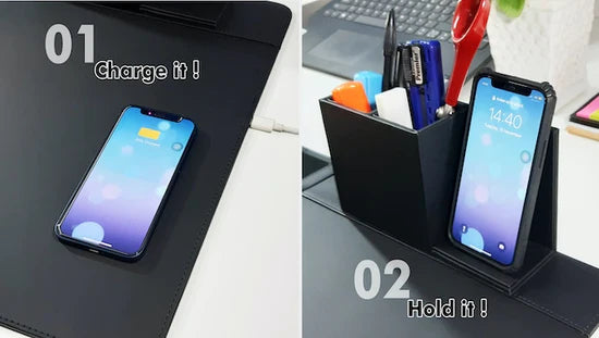 wireless charging desk mat/pad